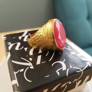 Moroccan RING.24K PLATED.